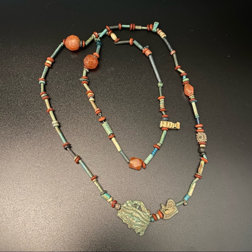 Vintage Multi Gemstone, Turquoise, Coral, Stone Long Beaded Pendant Necklace - Picture 6 of 16